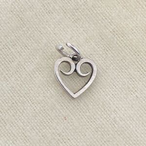 James Avery Retired Mini Scrolled Heart